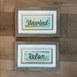 Relax and Unwind Framed Wall Art Set